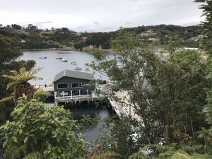 View of the anchorage in Oban, Stewart Island, New Zealand